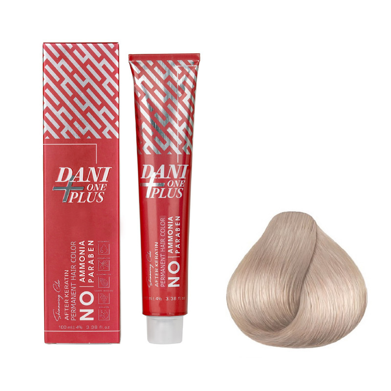رنگ مو دنی وان مدل پلاس شماره 10.1 حجم 100 میلی لیتر رنگ بلوند دودی پلاتینه