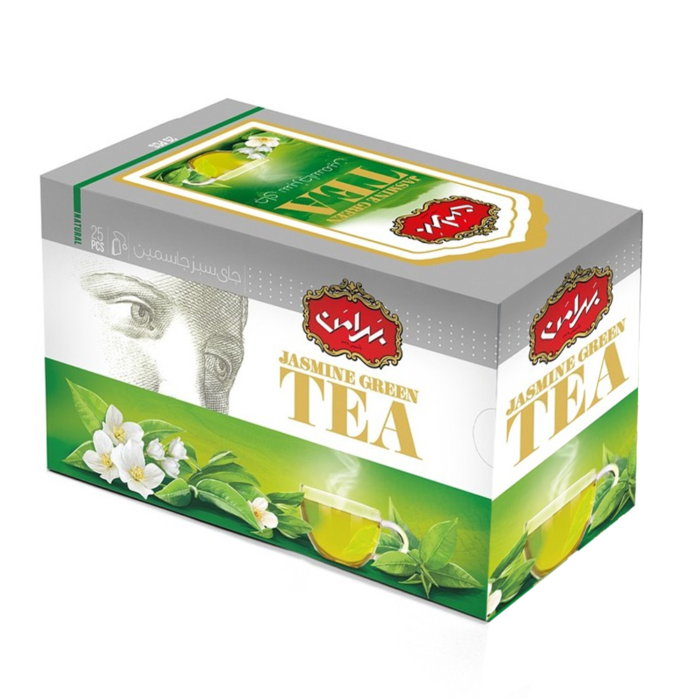 چای سبز جاسمین کیسه ای بهرامن بسته 25 عددی