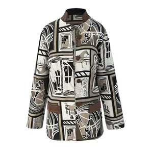 کت زنانه مدل ژاکارد اسب