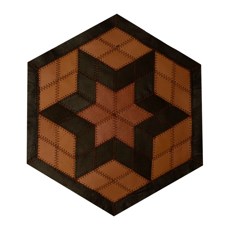 رومیزی مدل شش ضلعی چرم طبیعی کد 003 