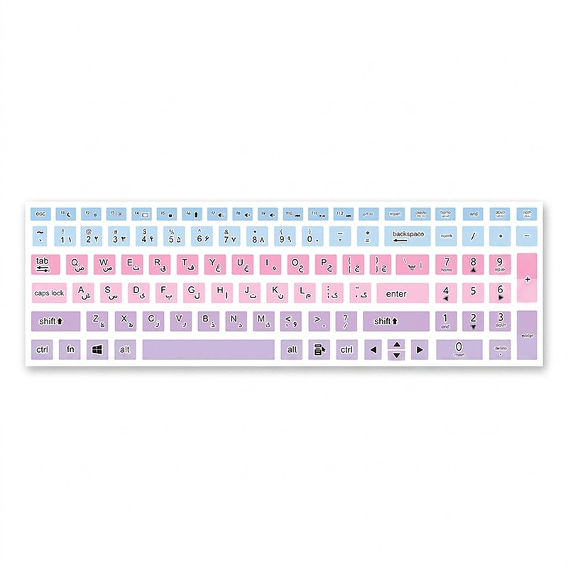 برچسب حروف فارسی کیبورد توییجین و موییجین مدل colors 24 مناسب برای لپ تاپ اچ پی 4530S