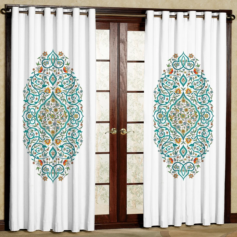  پرده مدل گلدار مخمل پانچی کد 180 سایز 140x280 سانتی متر