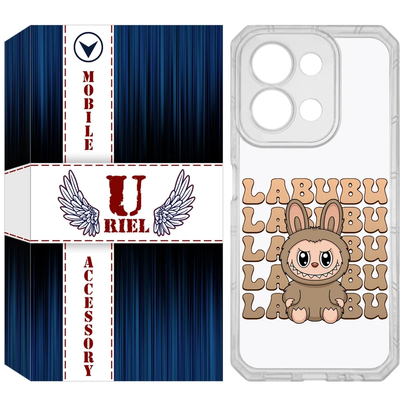 کاور یوریل مدل Clear کد 134 طرح لبوبو Labubu مناسب برای گوشی موبایل شیائومی Redmi 15C 4G