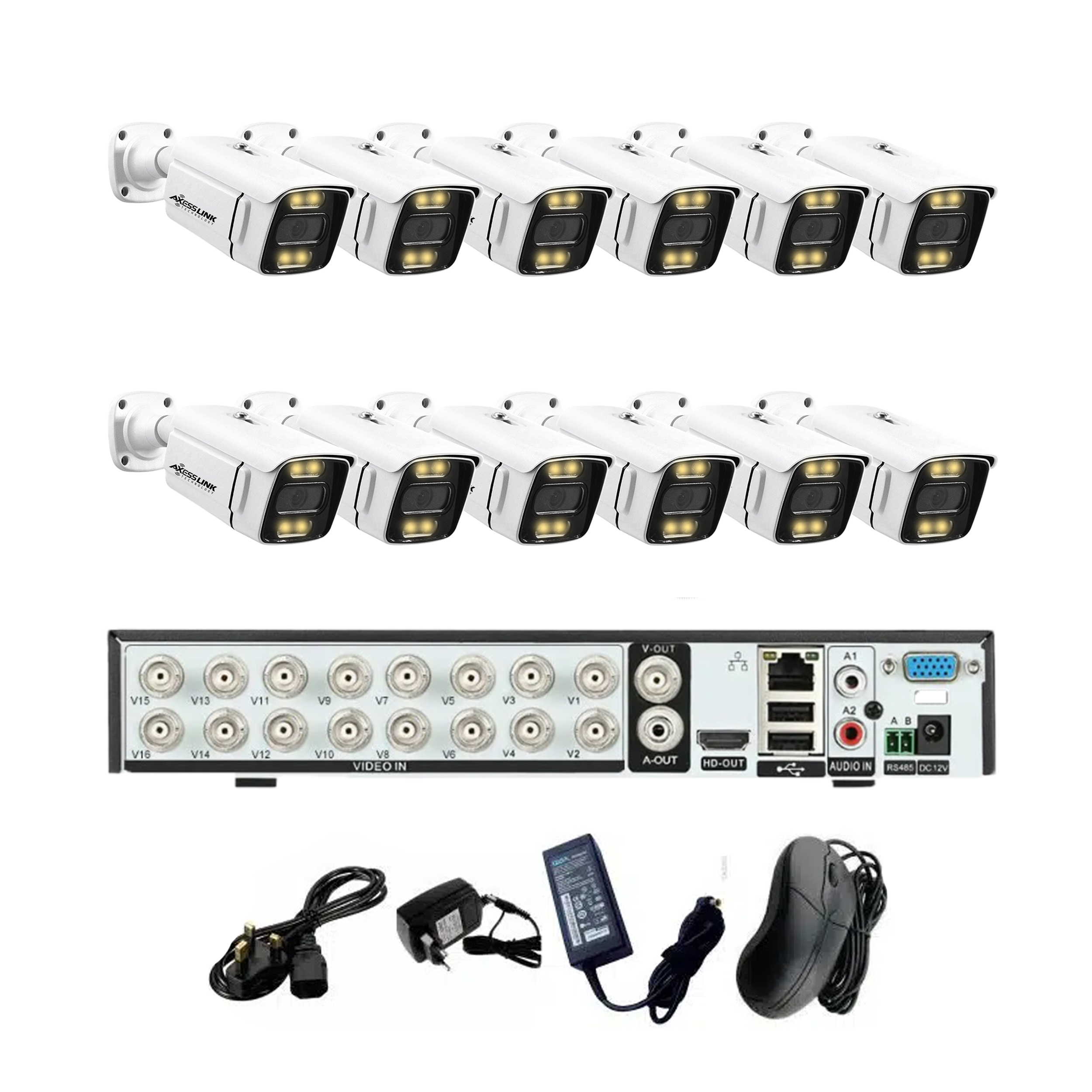 سیستم امنیتی مدل CAMERA PACK 12 - AXESSLINK مجموعه 12 عددی