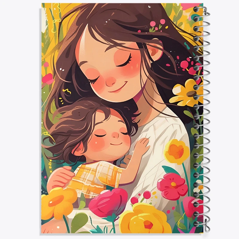 دفتر ژورنال نویسی 50 برگ خندالو مدل نقطه ای طرح مادرانه کد F6257