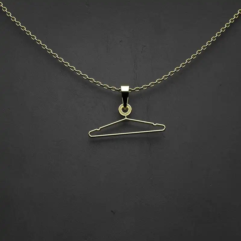 گردنبند طلا 18 عیار زنانه مدوپد مدل چوب لباسی کد UU2-1-1082