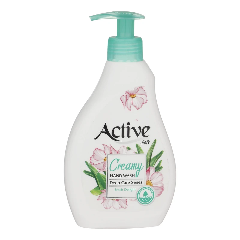 مایع دستشویی کرمی اکتیو مدل سبز وزن 350 گرم