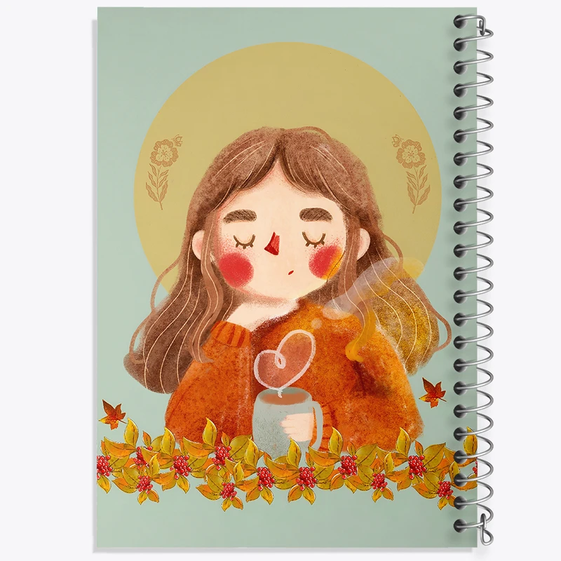 دفتر ژورنال نویسی 50 برگ خندالو مدل نقطه ای طرح دخترانه کد N5628