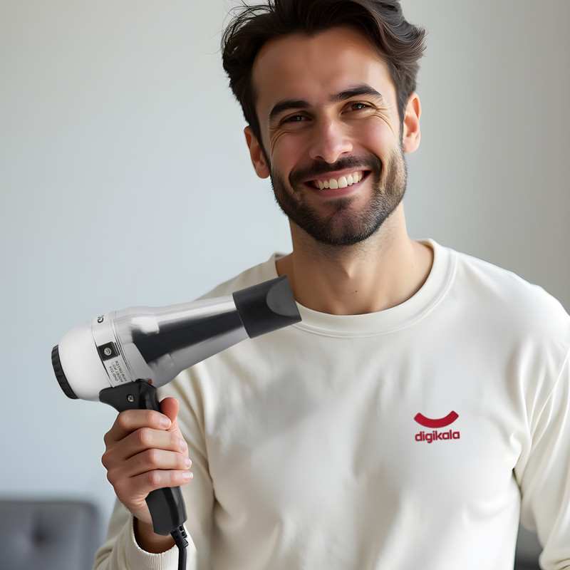 سشوار خانگی گوسونیک مدل GHD-224، موتور با توان مصرفی 1600 وات، دارای قابلیت باد سرد، دارای حلقه آویختن، وزن 600 گرم