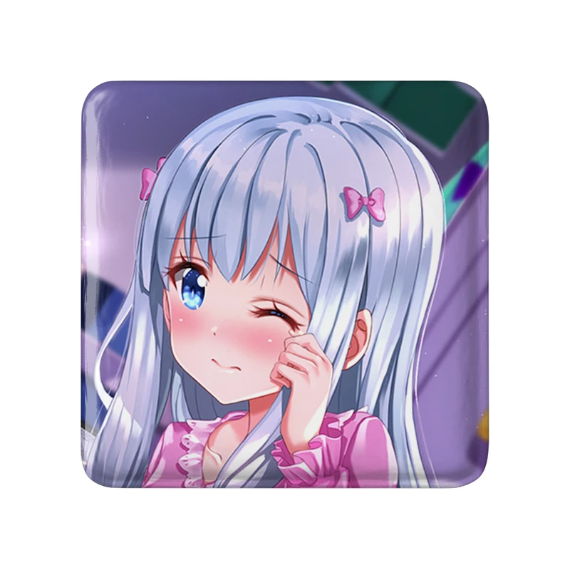 مگنت خندالو طرح ساگیری انیمه ارومانگا سنسی Eromanga Sensei  مدل مربعی کد 22625