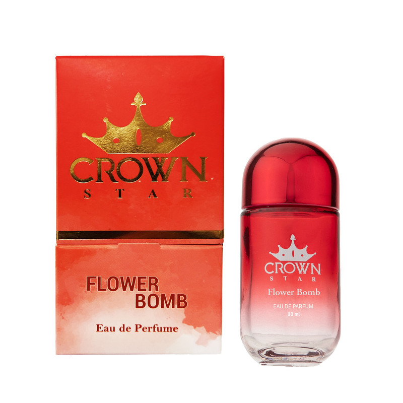 ادوپرفیوم زنانه کراون استار مدل Flower Bomb با رایحه گرم حجم 30 میلی‌لیتر