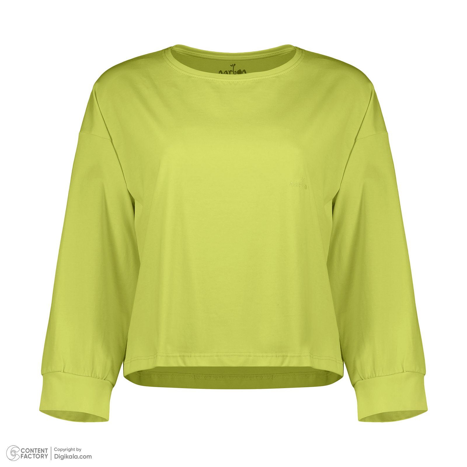 تی شرت آستین بلند زنانه ناربن مدل ترمه کد 3504 رنگ سبز پسته ای -  - 2