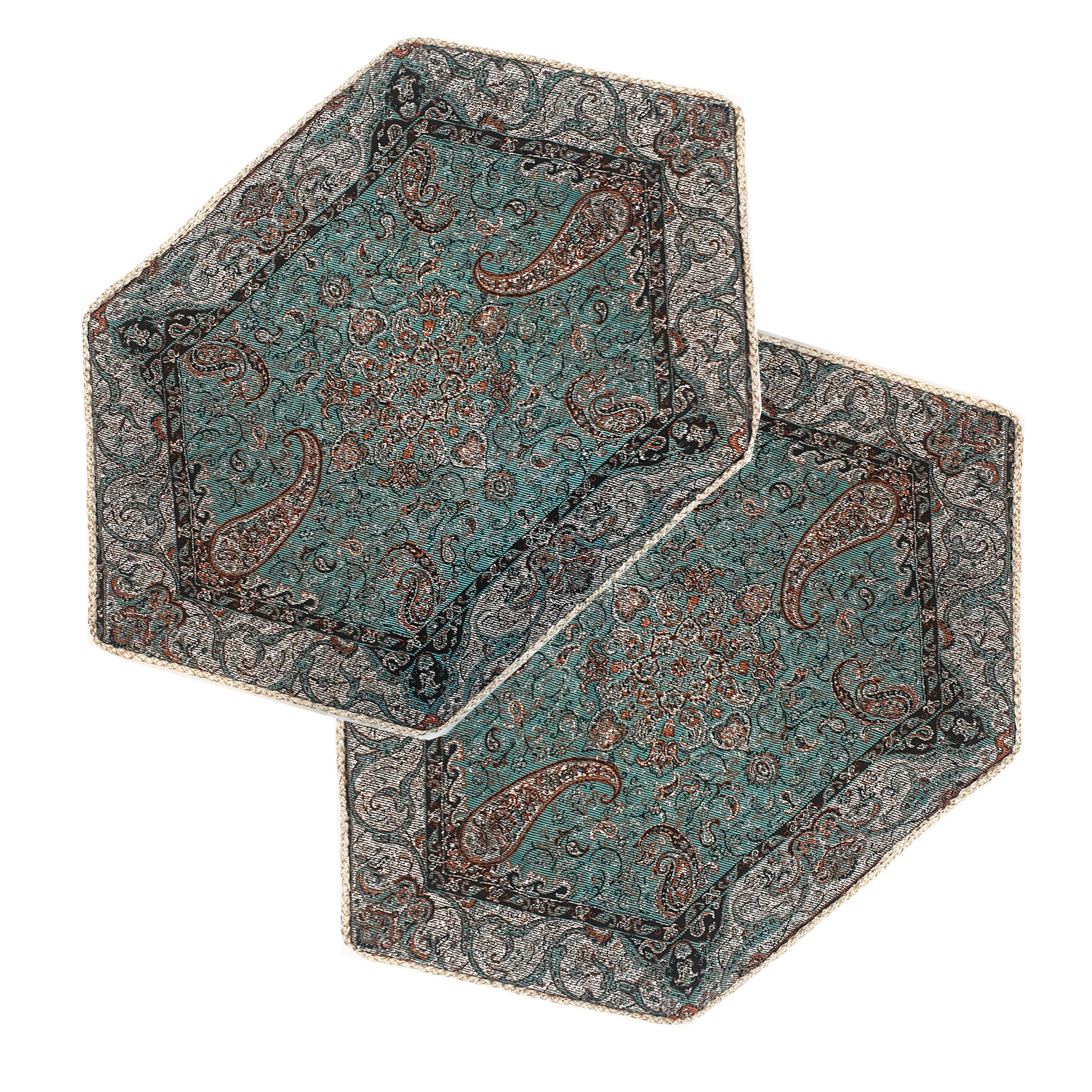 رومیزی ترمه مدل بته جقه کد 2SZ بسته 2 عددی