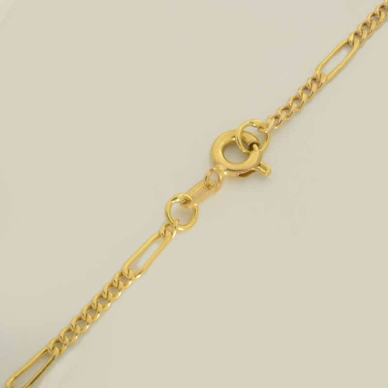 زنجیر طلا 18 عیار زنانه طلای مستجابی مدل فیگارو کد M40