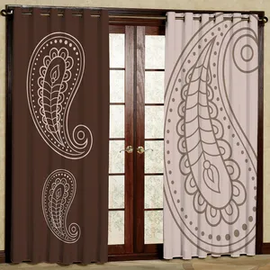 پرده مدل بته جقه هازان پانچی کد 1363a سایز 140x200 سانتی متر