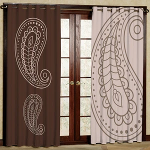 پرده مدل بته جقه هازان پانچی کد 1363a سایز 140x200 سانتی متر