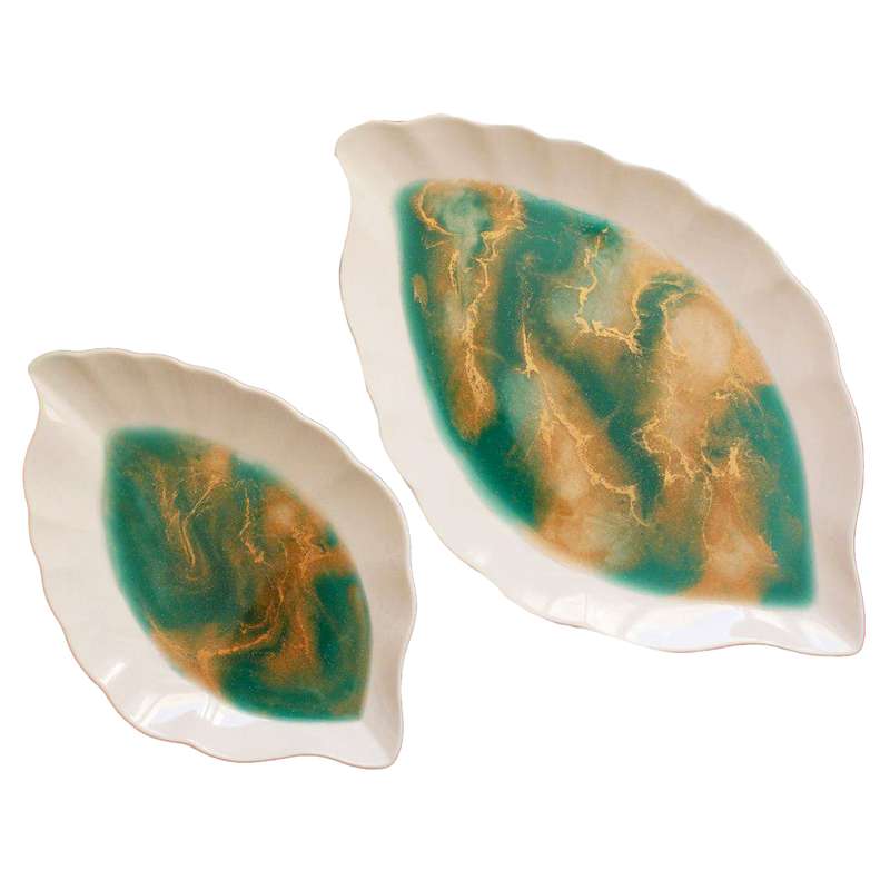 مجموعه ظروف هفت سین 2 پارچه مدل Leaf