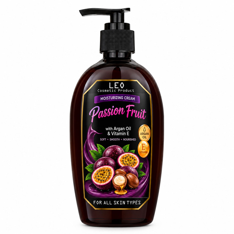 کرم مرطوب کننده دست و صورت لئو مدل PASSION FRUIT  مناسب انواع پوست حجم 200 میلی لیتر