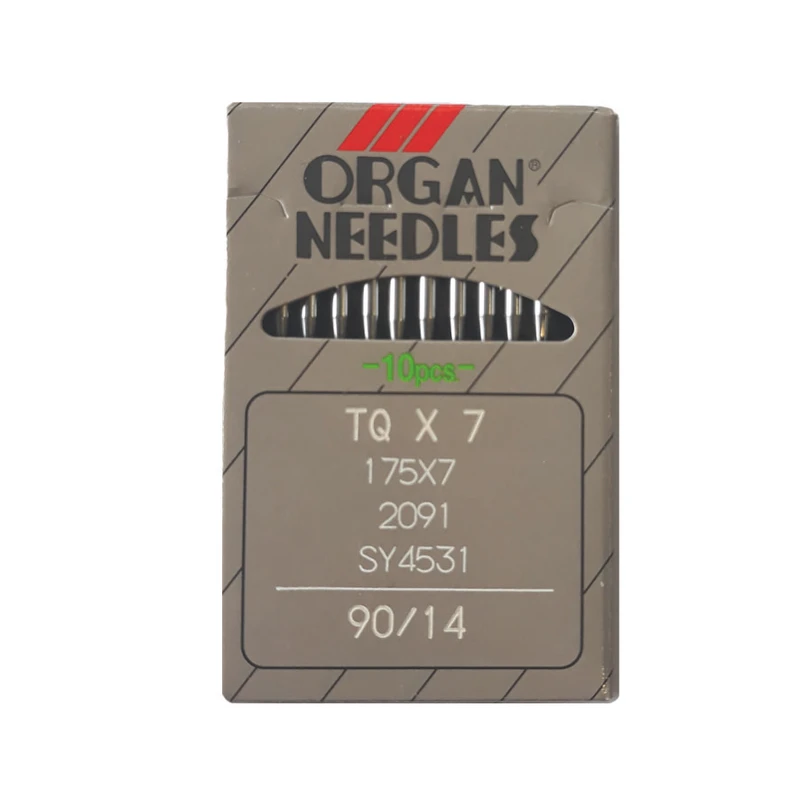 سوزن چرخ خیاطی ارگان طرح تی کیو مدل دکمه دوز کد TQ14 بسته 10 عددی