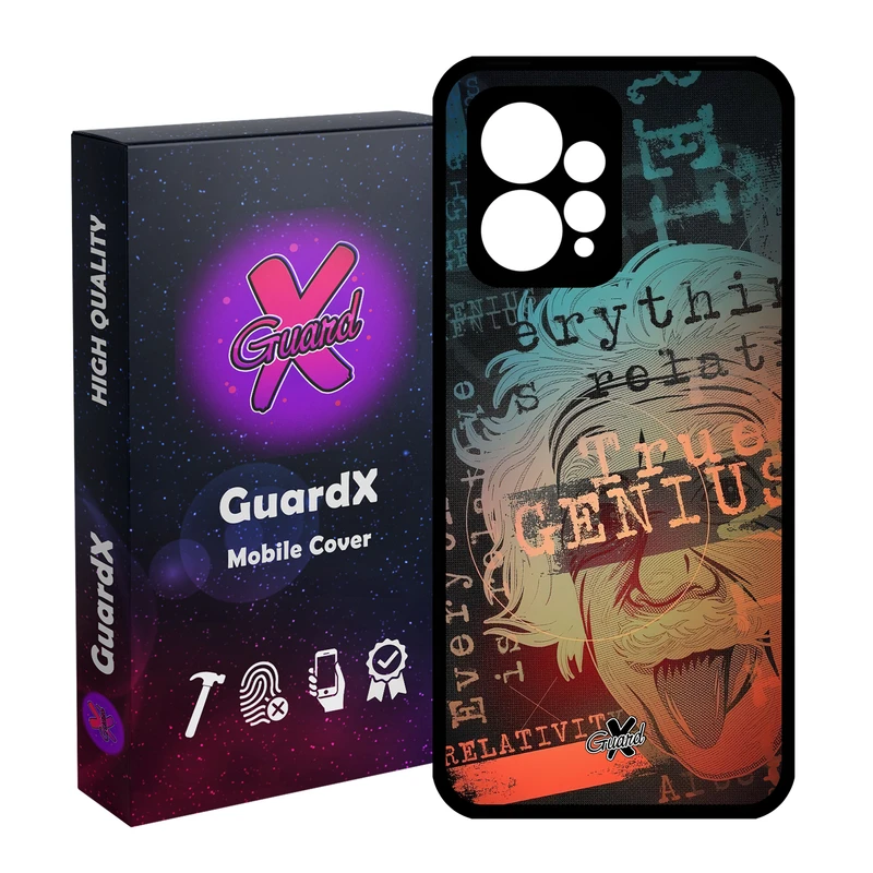 کاور گارد ایکس طرح اینشتین مدل Glass10487 مناسب برای گوشی موبایل شیائومی Redmi Note 12 4G