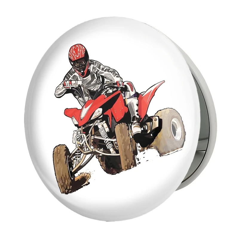 آینه جیبی خندالو طرح موتور چهار چرخ مدل تاشو کد 27835 