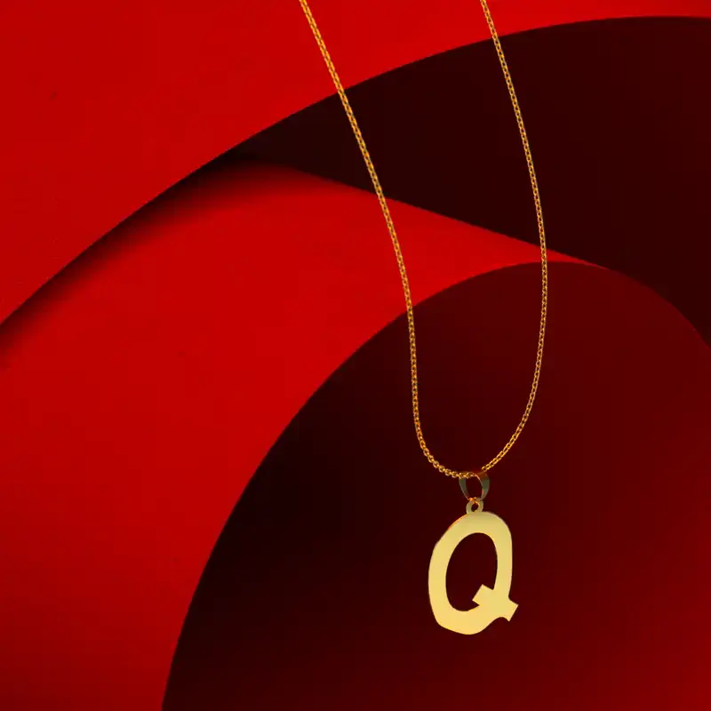 گردنبند طلا 18 عیار زنانه مدوپد مدل حرف Q کد H3-1-1251