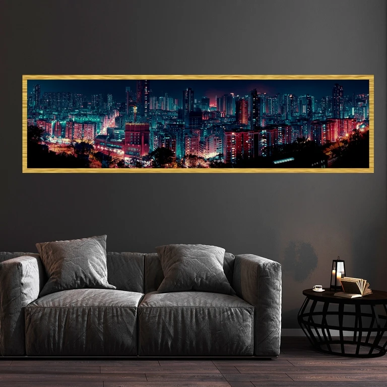 تابلو بکلیت طرح منظره شهری و برج مدل کشیده T-7431