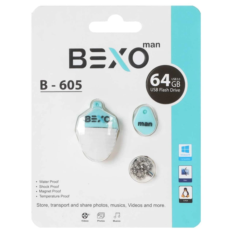 فلش مموری بکسو مدل B-605 ظرفیت 32 گیگابایت با رابط USB 2.0