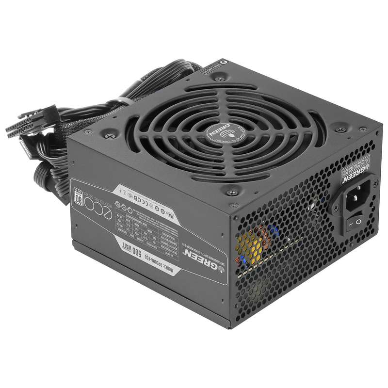 منبع تغذیه کامپیوتر گرین مدل GP500A-ECO Rev3.1 منبع تغذیه کامپیوتر گرین مدل GP500A-ECO Rev3.1