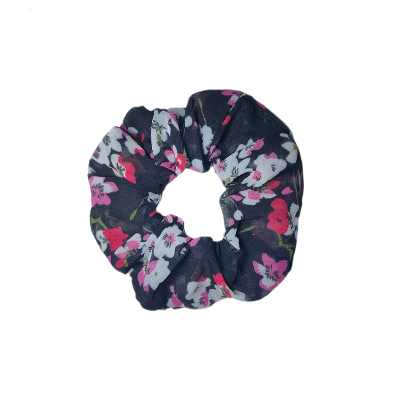 کش مو اسکرانچی زنانه مدل حریر گلدار