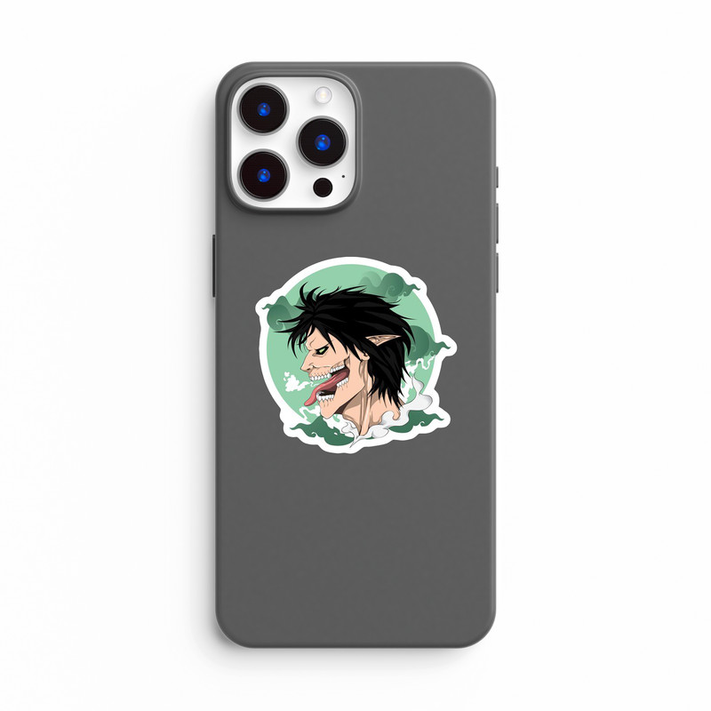 استیکر لپ تاپ و موبایل بووم طرح انیمه Attack On Titan مدل Eren Titan کد JD37