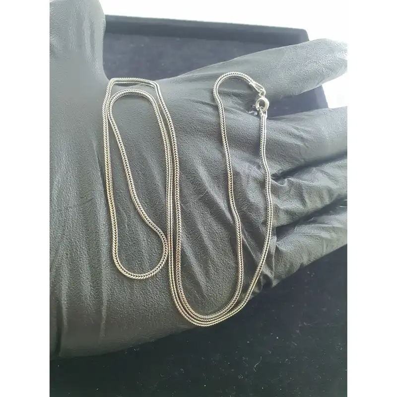 زنجیر نقره مردانه مدل ماری کد 7