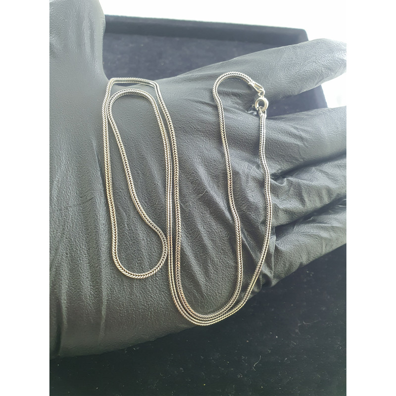 زنجیر نقره مردانه مدل ماری کد 7