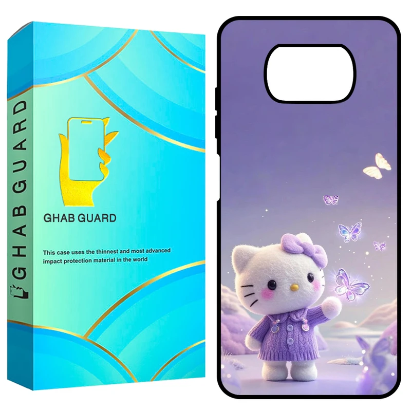 کاور قاب گارد طرح کیتی مدل GCHPX3 مناسب برای گوشی موبایل شیائومی Poco X3 / X3 NFC / X3 Pro