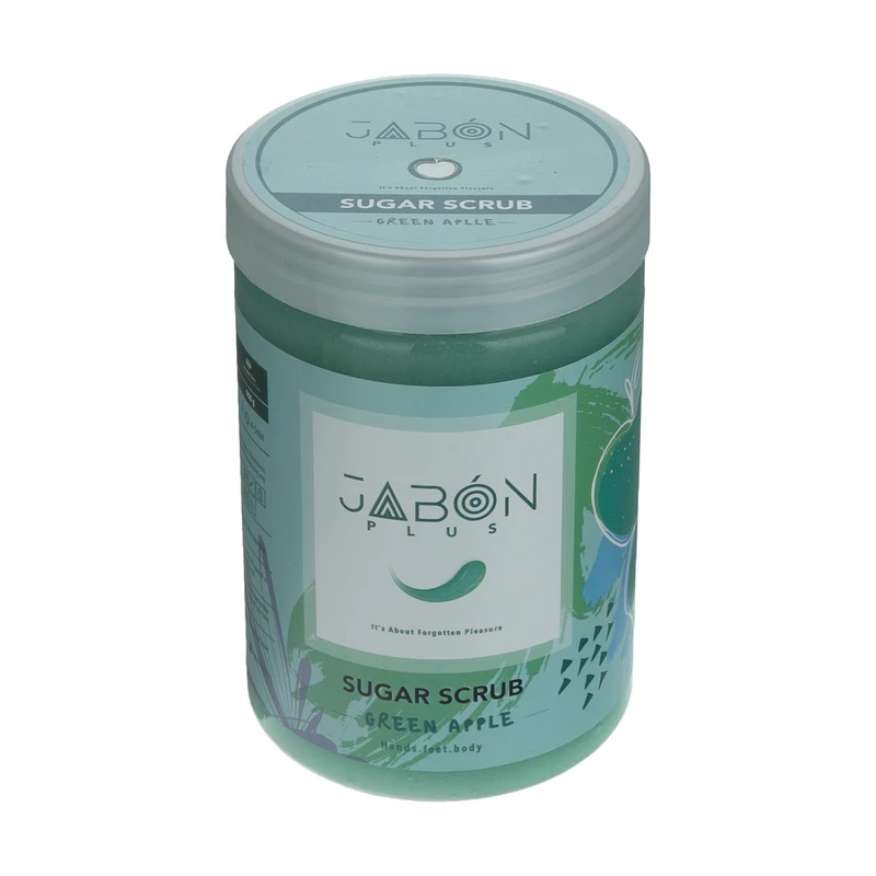 اسکراب شکری لایه بردار پوست ژبن پلاس مدل Green Apple وزن 900 گرم
