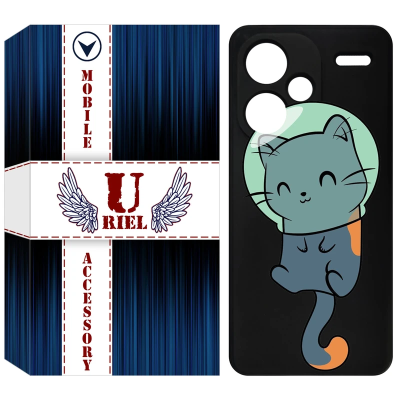 کاور یوریل مدل KSH کد 61 طرح گربه مناسب برای گوشی موبایل شیائومی Redmi Note 13 Pro Plus