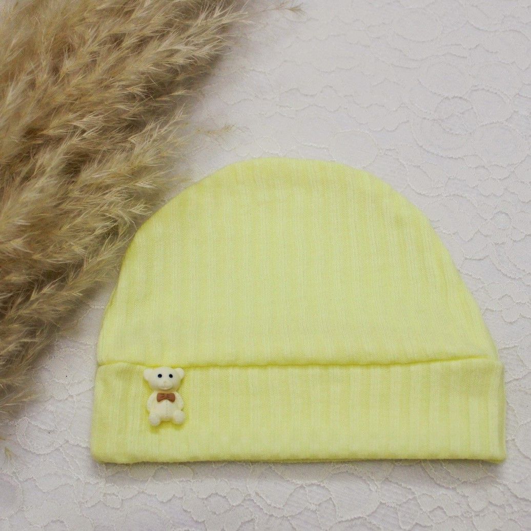 کلاه نوزادی ریماز مدل خرسی کد m846 رنگ زرد -  - 2