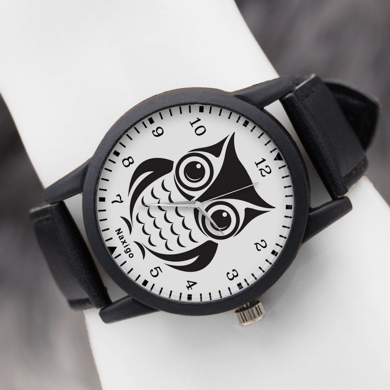 ساعت مچی عقربه ای ناکسیگو طرح جغد کد LF4250 -  - 5