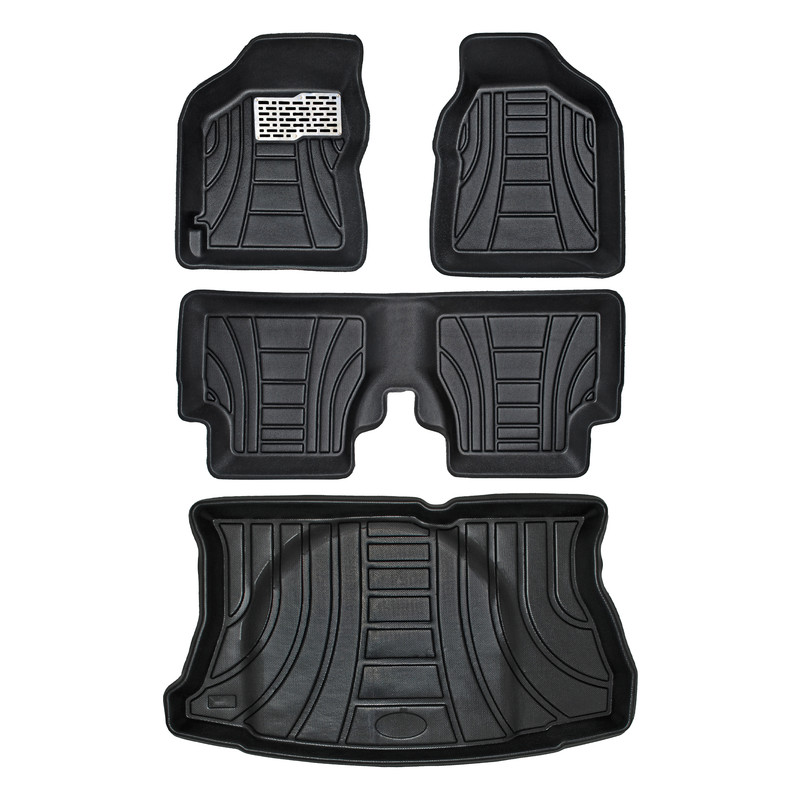 کفپوش سه بعدی خودرو پانیذ مدل پشت نمدی MHLB N مناسب برای تیبا ۲ به همراه کفپوش صندوق