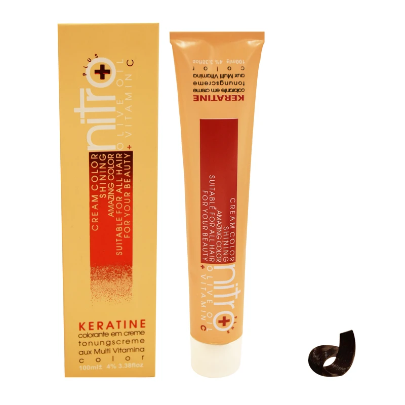  رنگ مو نیترو سری Keratine شماره 5.1 حجم 100 میلی لیتر رنگ قهوه ی خاکستری روشن