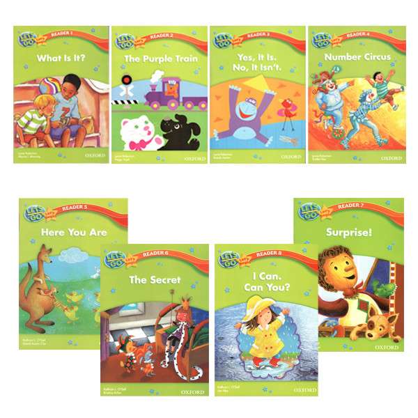 کتاب lets go reader begin اثر جمعی از نویسندگان انتشارات Oxford هشت جلدی