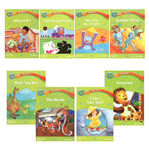 کتاب lets go reader begin اثر جمعی از نویسندگان انتشارات Oxford هشت جلدی