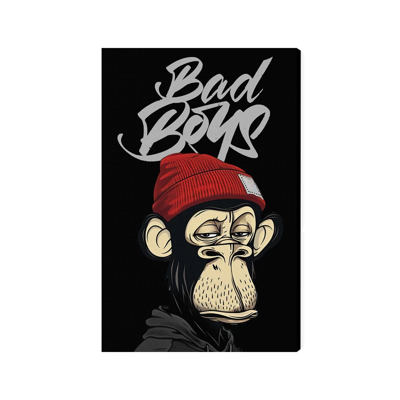 تابلو شاسی عرش مدل فانتزی گوریل Bad Boys کد As3153