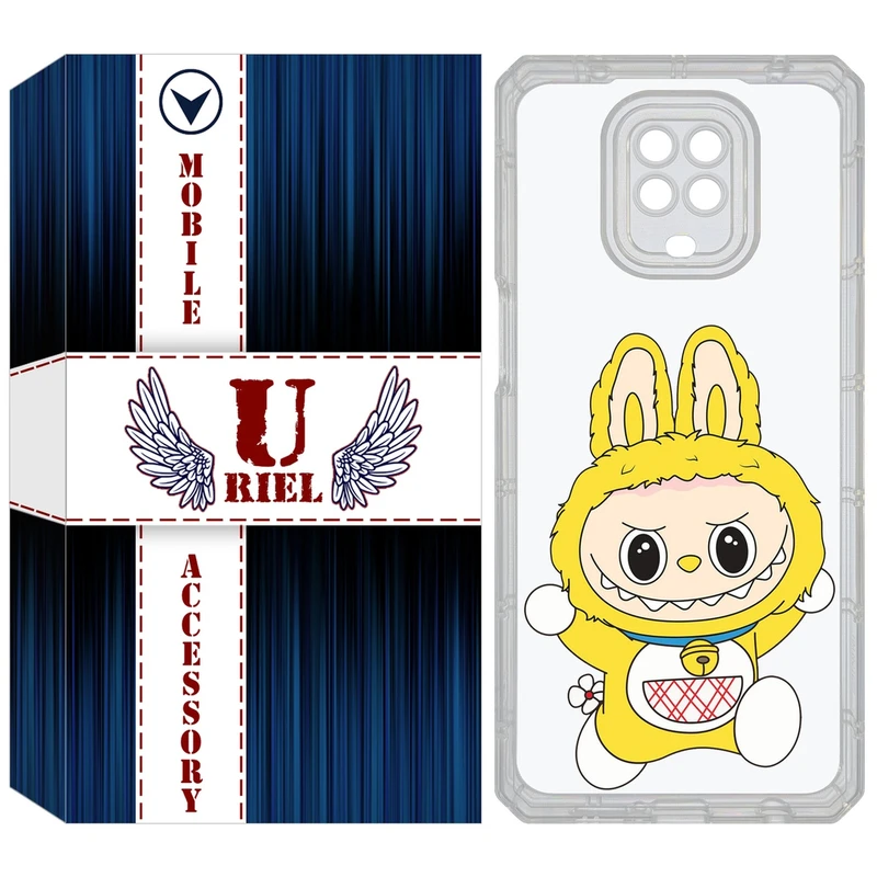 کاور یوریل قاب مدل Clear کد 122 طرح لبوبو Labubu مناسب برای گوشی موبایل شیائومی Redmi Note 9S / Note 9 Pro / Note 9 Pro Max