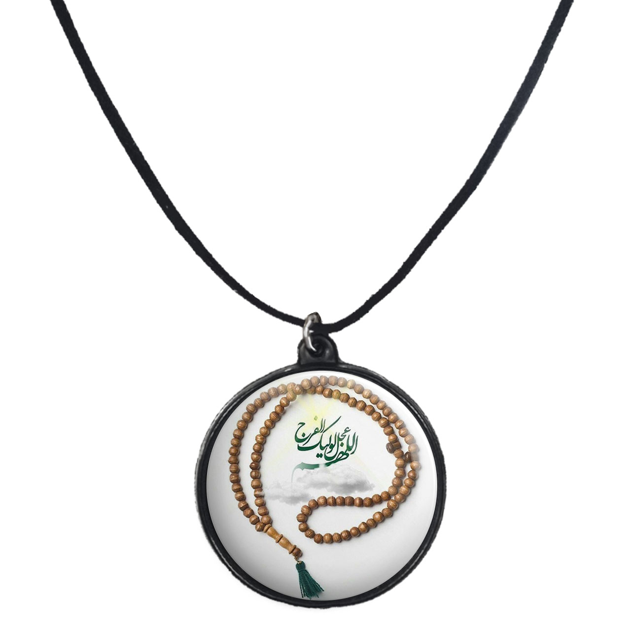گردنبند پرمانه طرح امام زمان کد pmb.23661 مدل دو طرفه