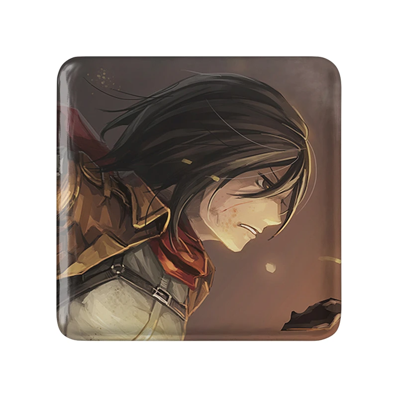 مگنت خندالو طرح میکاسا اکرمن انیمه اتک آن تایتان Attack on Titan  مدل مربعی کد 18516