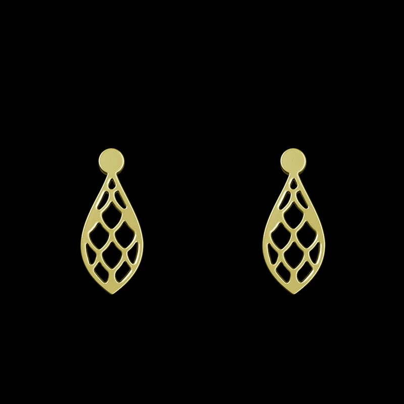 گوشواره طلا 18 عیار زنانه مدوپد مدل اشک کد GA1-12840