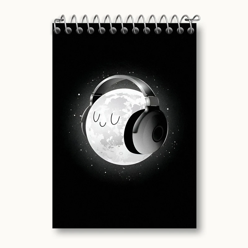 دفتر یادداشت 50 برگ خندالو طرح ماه (Moon) کد N5068