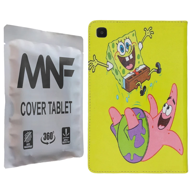 کیف کلاسوری ام ان اف طرح باب اسفنجی و پاتریک کد M-110 مناسب برای تبلت سامسونگ Galaxy Tab A7 10.4 2020 / T505
