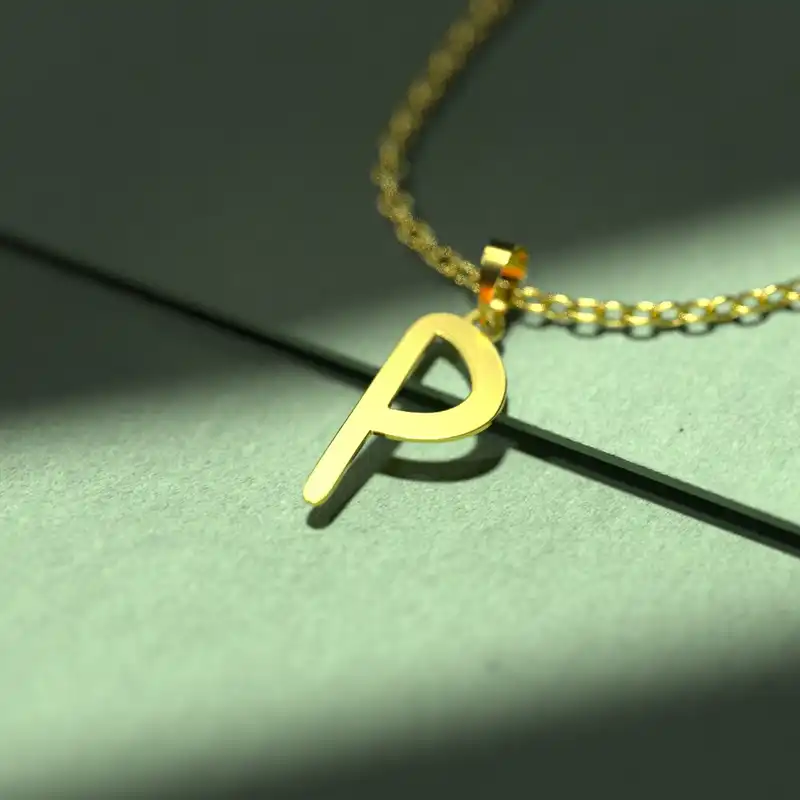 گردنبند طلا 18 عیار زنانه مدوپد مدل حرف P کد H3-1-1588